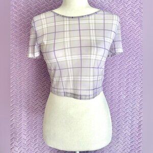 H&M Women's Purple and Green Shirt